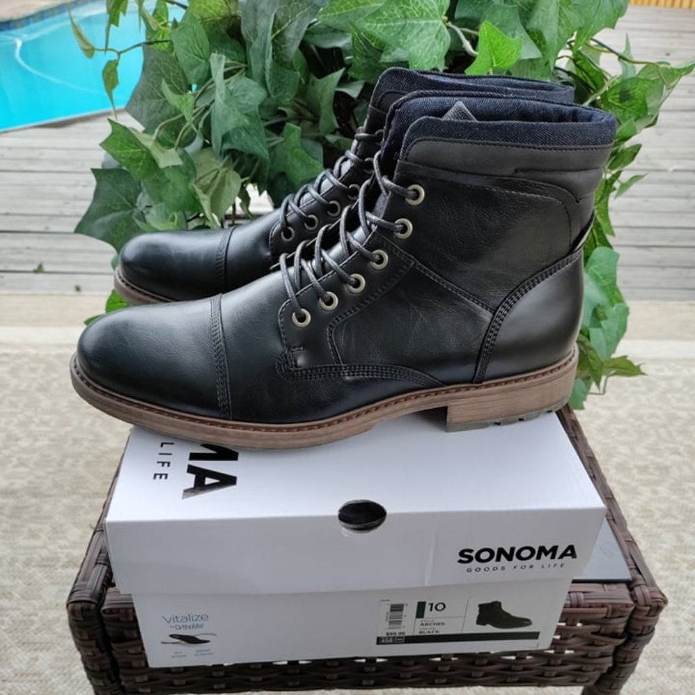Sonoma Mens Black Boot - Picture 3 of 4